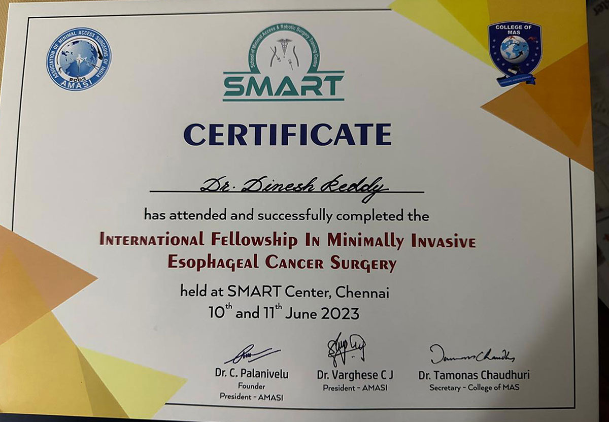 International Fellowship in Minimally Invasive Esophageal Cancer Surgery